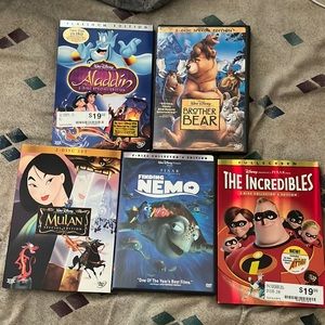 5 Disney dvds
